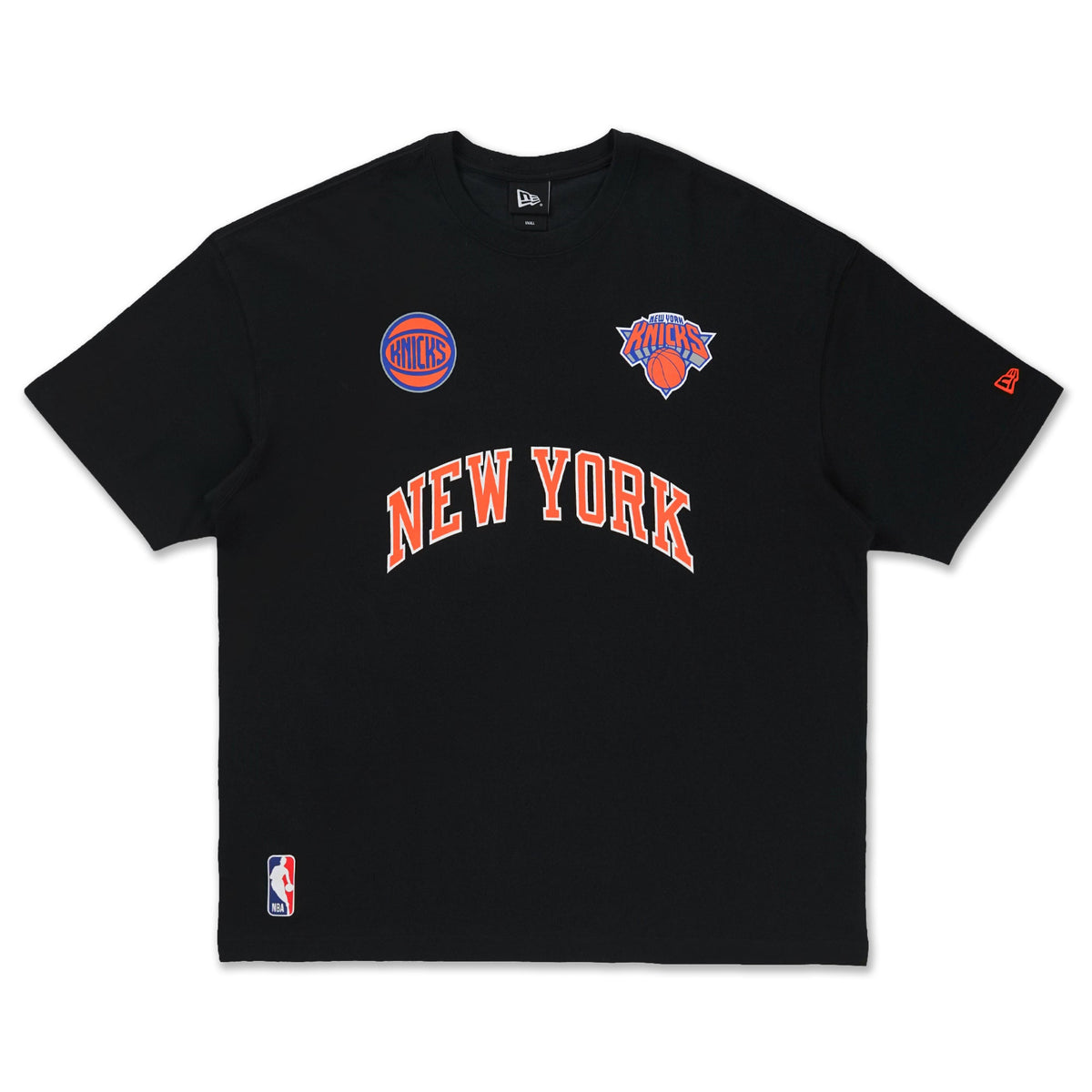 New York Knicks New Era Fan Fam Black Oversized Short Sleeve T-Shirt