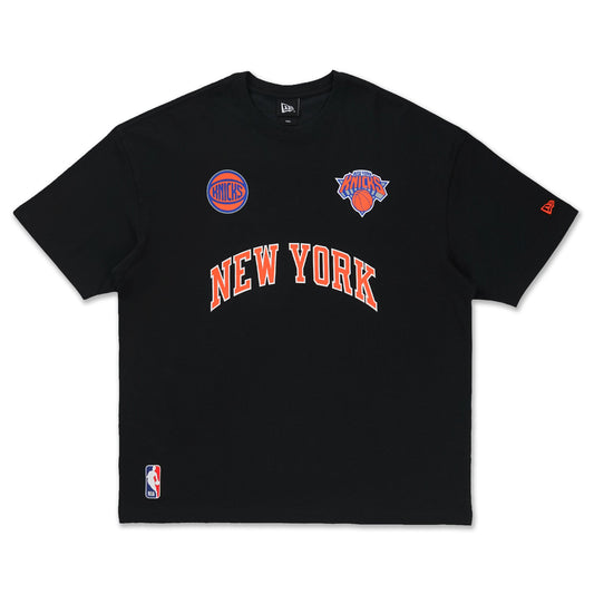 New York Knicks New Era Fan Fam Black Oversized Short Sleeve T-Shirt