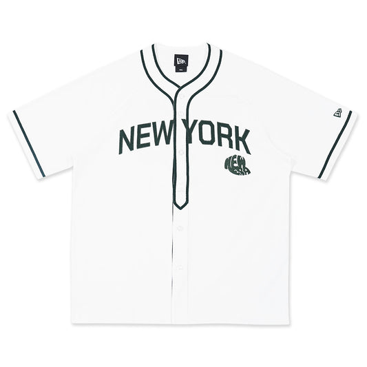 New Era New York White Short Sleeve Baseball Jersey