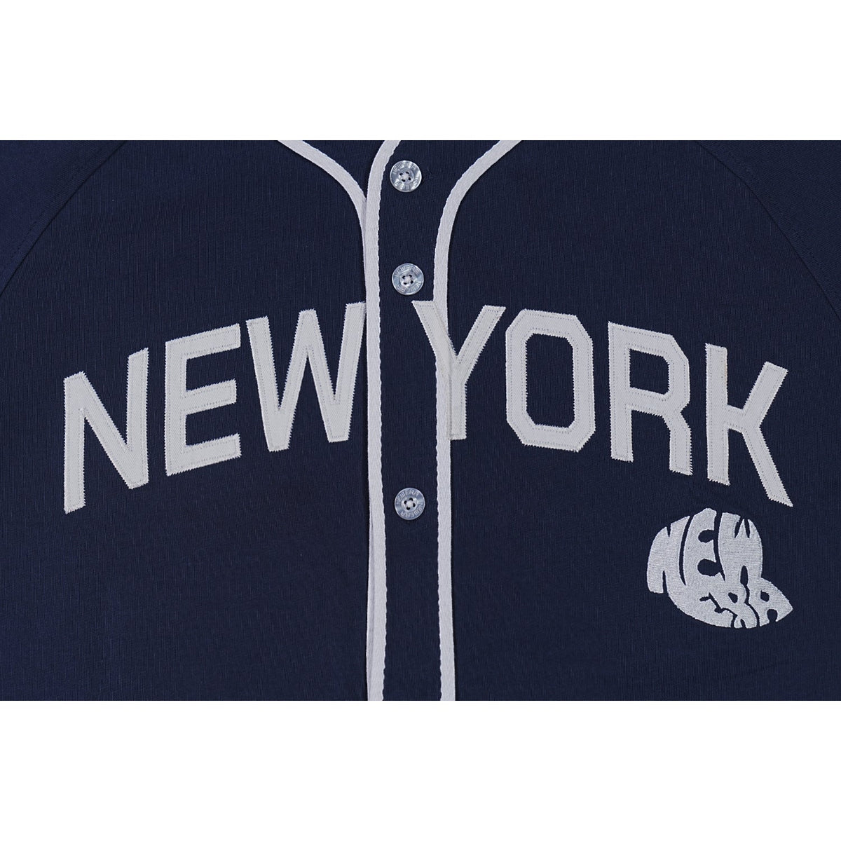 New Era New York Navy Short Sleeve Baseball Jersey
