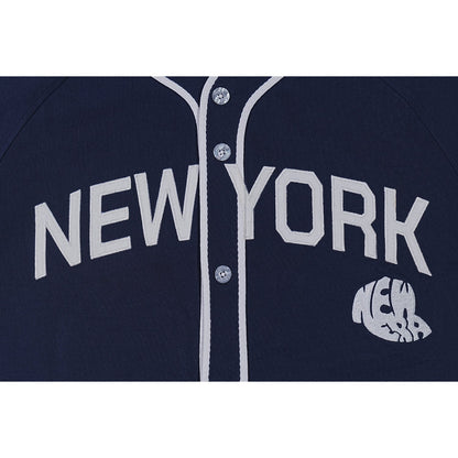 New Era New York Navy Short Sleeve Baseball Jersey