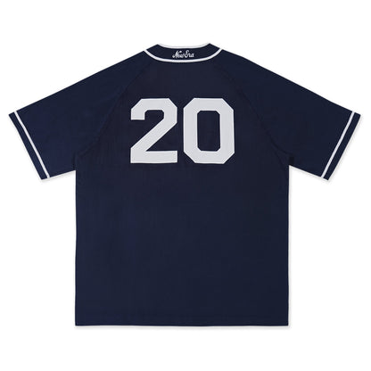New Era New York Navy Short Sleeve Baseball Jersey