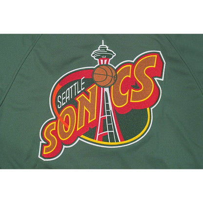 Seattle SuperSonics NBA Hardwood Classics Short Sleeve Cilantro Green Baseball Jersey
