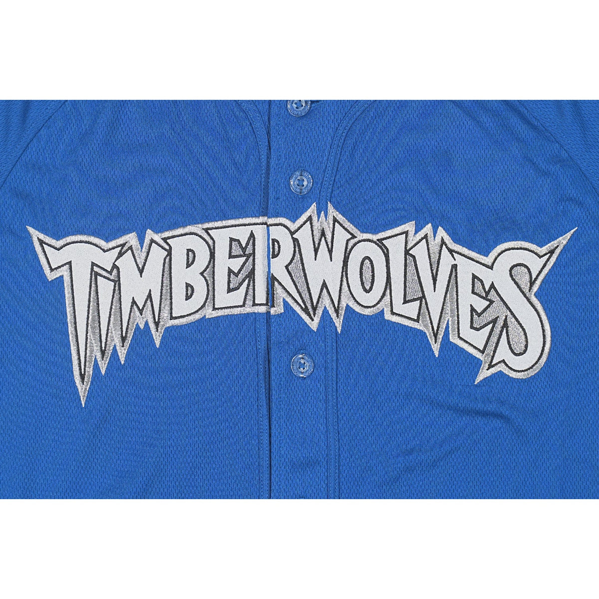 Minnesota Timberwolves NBA Hardwood Classics  Short Sleeve Seashore Blue Baseball Jersey