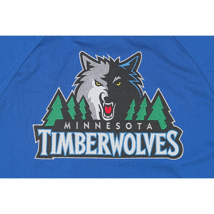 Minnesota Timberwolves NBA Hardwood Classics  Short Sleeve Seashore Blue Baseball Jersey