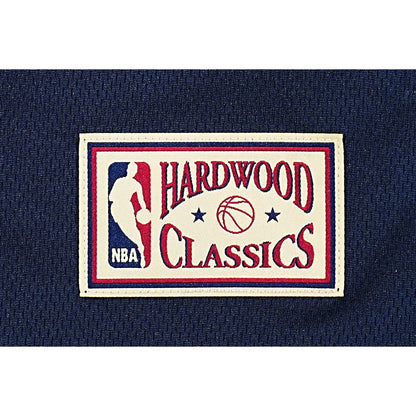 Golden State Warriors NBA Hardwood Classics Short Sleeve Navy Baseball Jersey