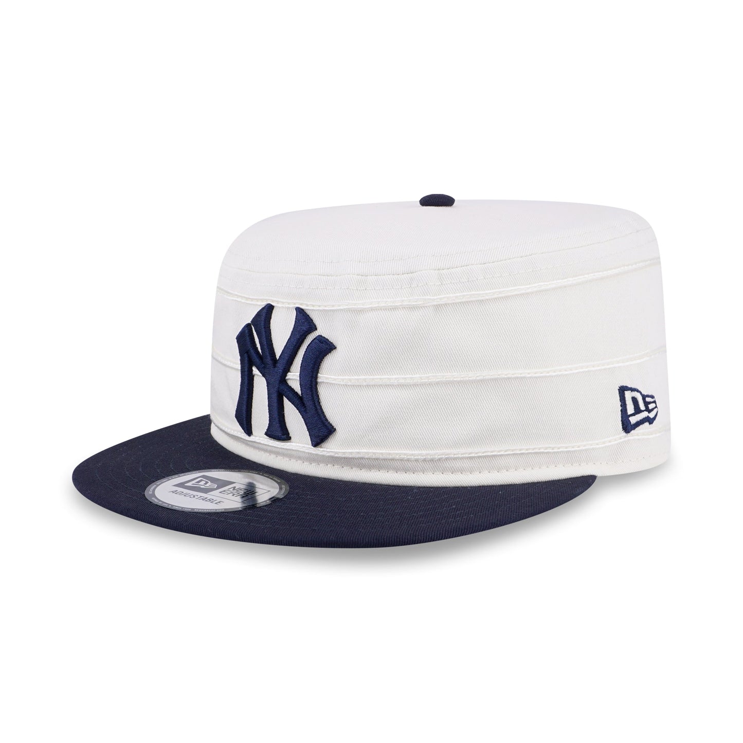 Pillbox New York Yankees Pillbox Pack 2-Tone Navy Visor Chrome White Snapback