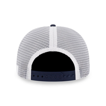 9SEVENTY Trucker New York Yankees 2-Tone Navy Visor Khaki Stretch Snapback