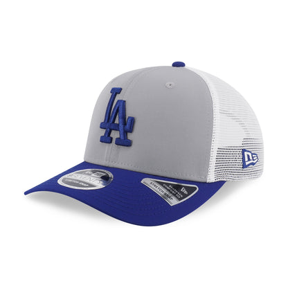 9SEVENTY Trucker Los Angeles Dodgers 2-Tone Dark Royal Visor Gray Stretch Snapback