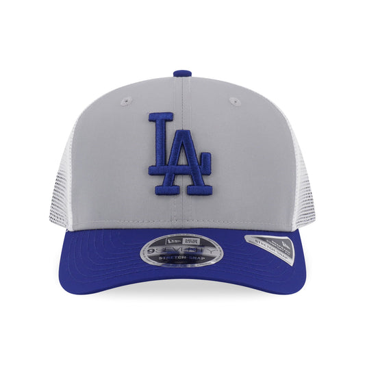 9SEVENTY Trucker Los Angeles Dodgers 2-Tone Dark Royal Visor Gray Stretch Snapback