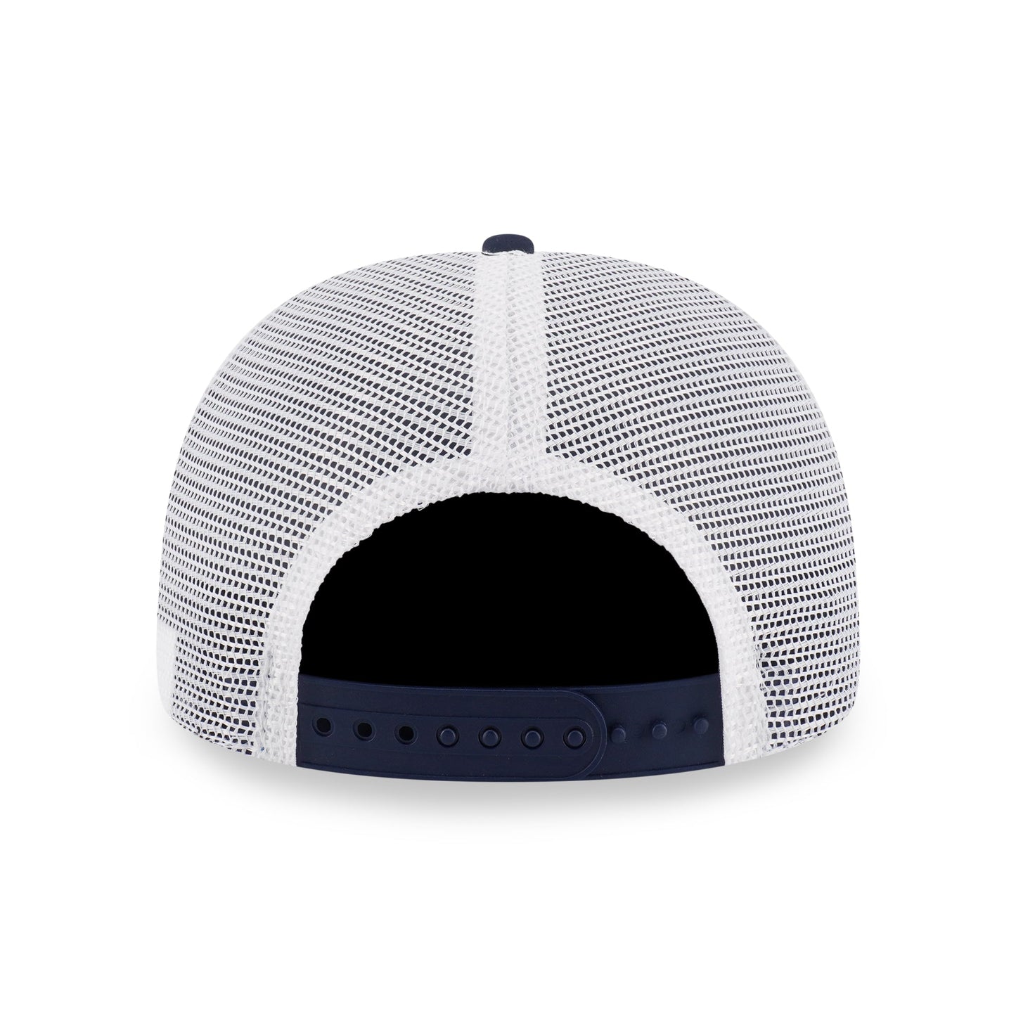 9SEVENTY Trucker Detroit Tigers 2-Tone Navy Visor Chrome White Stretch Snapback