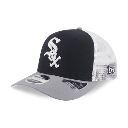 9SEVENTY Trucker Chicago White Sox 2-Tone Gray Visor Black Stretch Snapback