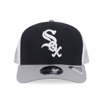9SEVENTY Trucker Chicago White Sox 2-Tone Gray Visor Black Stretch Snapback