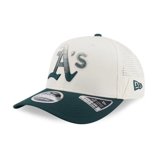 9SEVENTY Athletics Gradient 2-Tone Cilantro Green Visor Chrome White Stretch Snapback