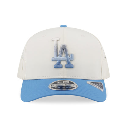 9SEVENTY Los Angeles Dodgers Gradient 2-Tone Radiant Blue Visor Chrome White Stretch Snapback