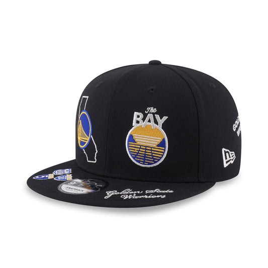 9FIFTY Golden State Warriors NBA Allover Black Snapback