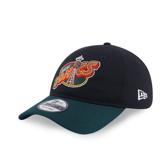 9FORTY Unstructured Seattle SuperSonics NBA Hardwood Classics 2-Tone Dark Green Visor Black Adjustable