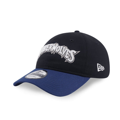 9FORTY Unstructured Minnesota Timberwolves NBA Hardwood Classics 2-Tone Deep Blue Visor Black Adjustable