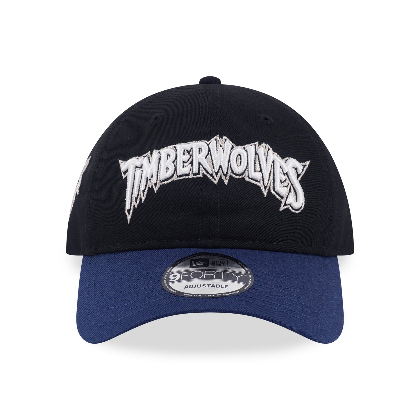 9FORTY Unstructured Minnesota Timberwolves NBA Hardwood Classics 2-Tone Deep Blue Visor Black Adjustable