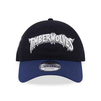 9FORTY Unstructured Minnesota Timberwolves NBA Hardwood Classics 2-Tone Deep Blue Visor Black Adjustable