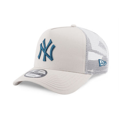 9FORTY A-Frame Trucker New York Yankees Color Era Ivory Snapback