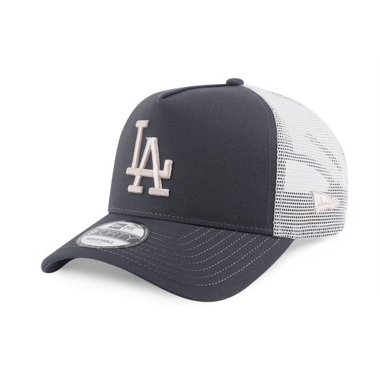 9FORTY A-Frame Trucker Los Angeles Dodgers Color Era Steel Clouds Snapback