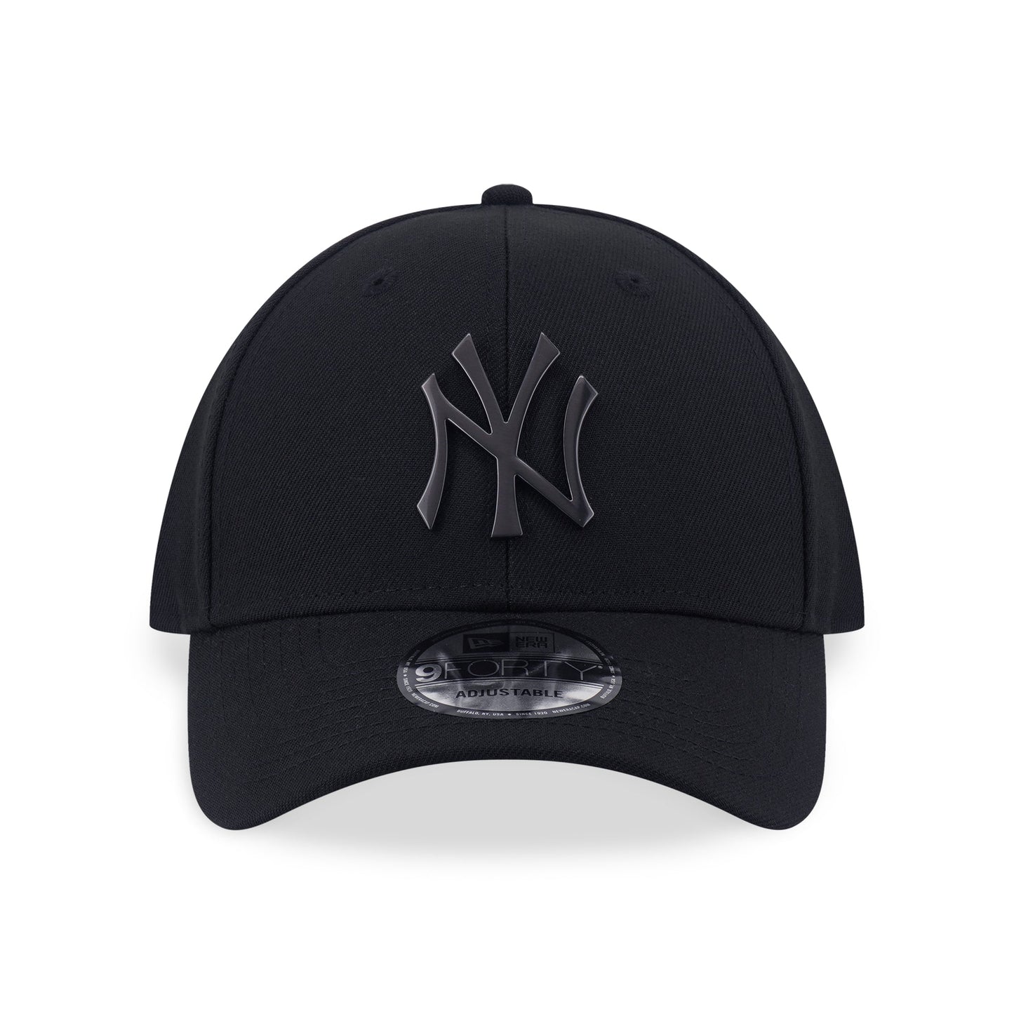 9FORTY New York Yankees Nickel Metal Badge Black Adjustable