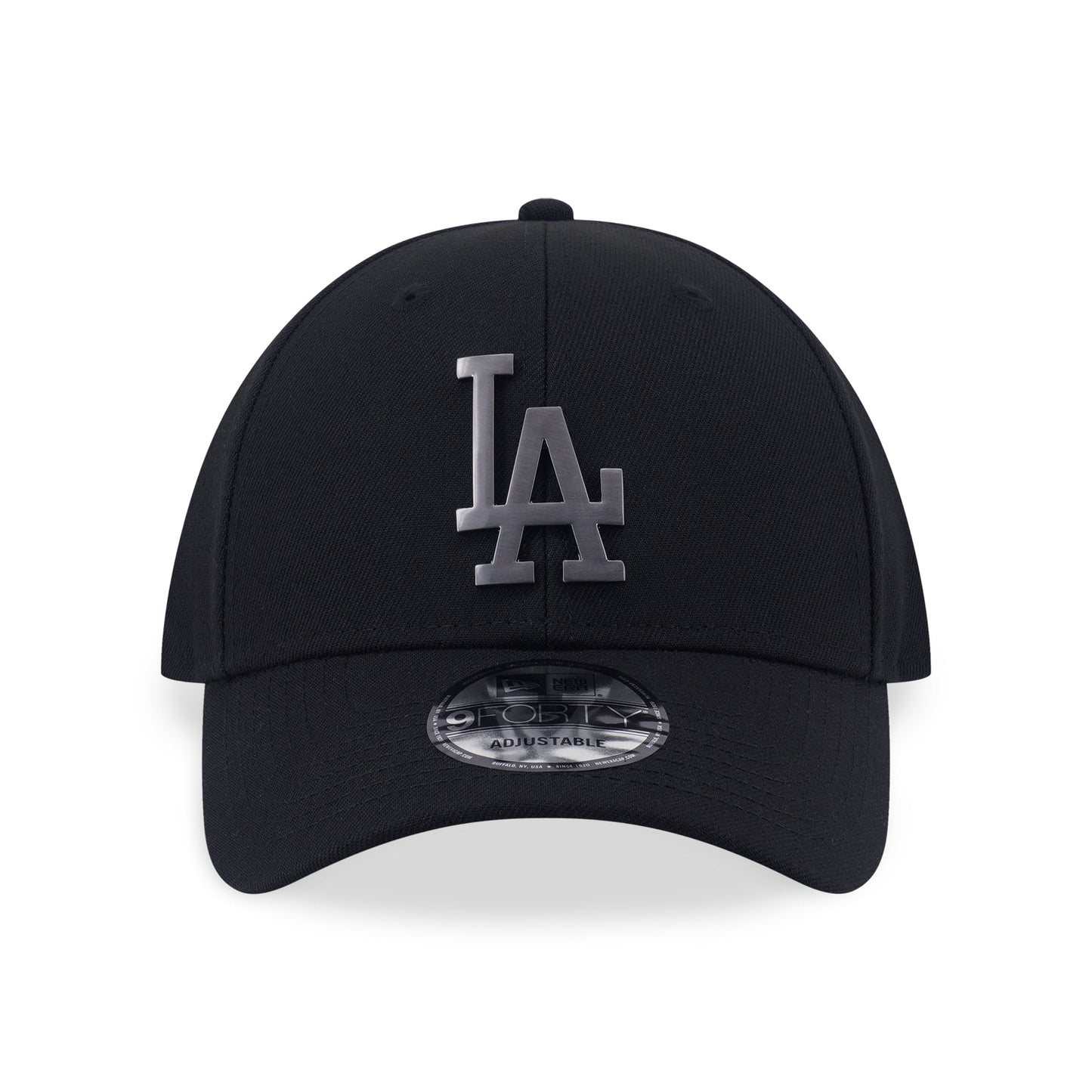 9FORTY Los Angeles Dodgers Nickel Metal Badge Black Adjustable