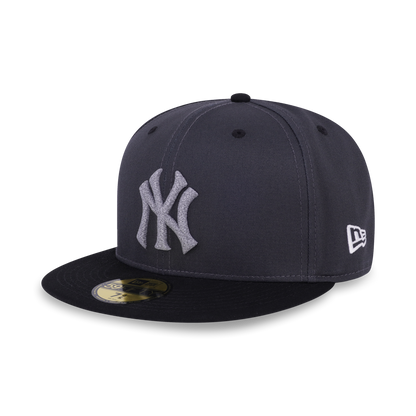 59FIFTY New York Yankees Pack Reflective 2-Tone Black Visor Steel Cloud Fitted