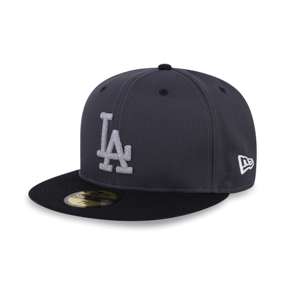 59FIFTY Los Angeles Dodgers Pack Reflective 2-Tone Black Visor Steel Cloud Fitted