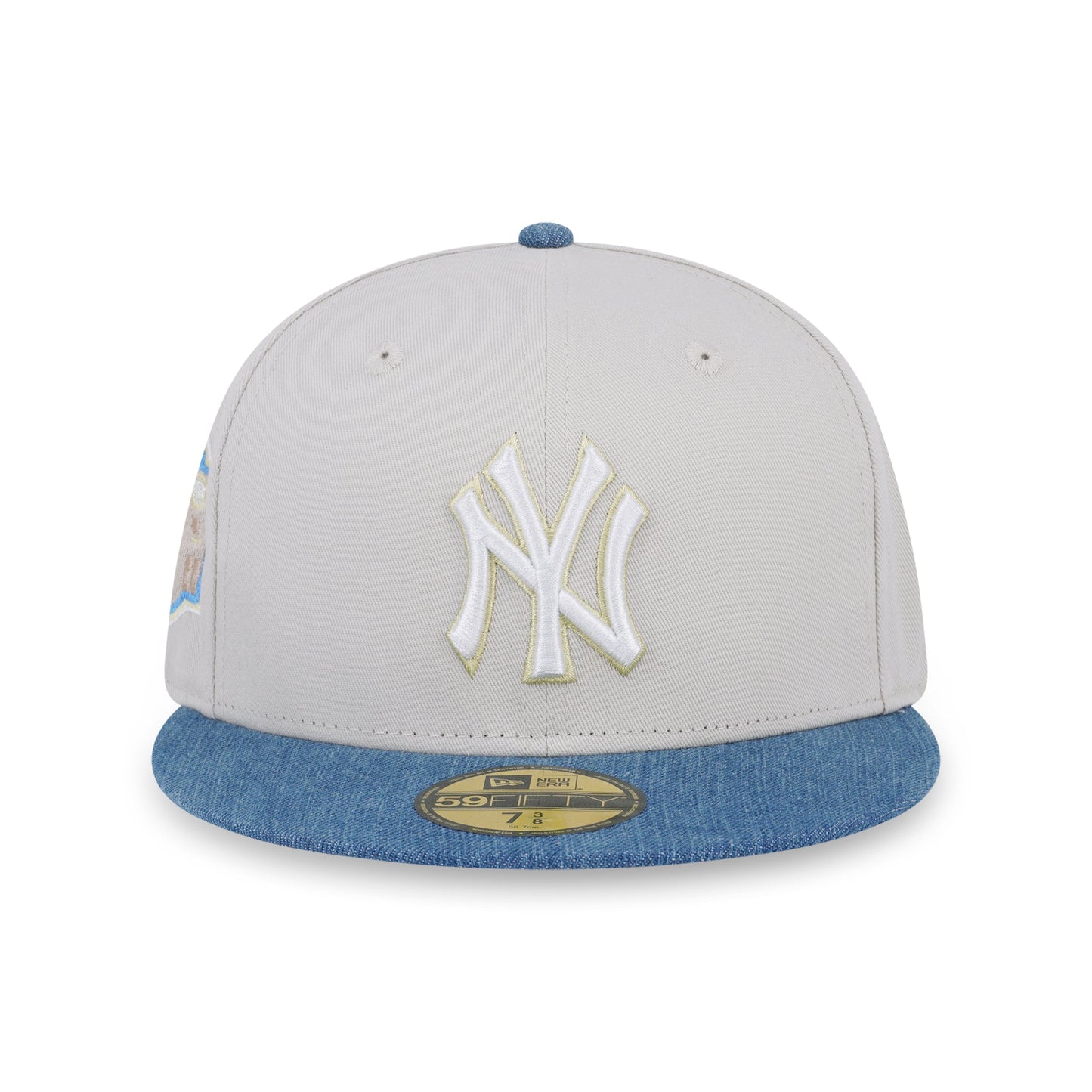 59FIFTY New York Yankees Denim Mix 2-Tone Denim Visor Stone Fitted