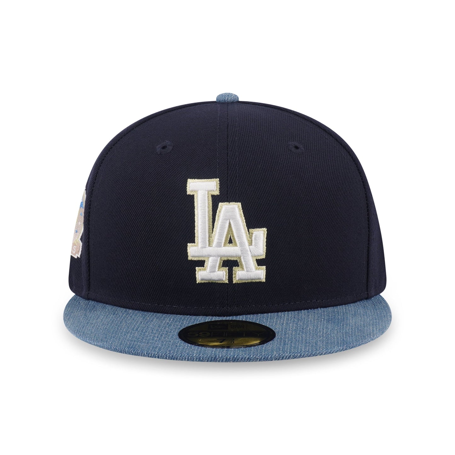 59FIFTY Los Angeles Dodgers Denim Mix 2-Tone Denim Visor Navy Fitted