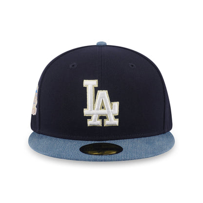 59FIFTY Los Angeles Dodgers Denim Mix 2-Tone Denim Visor Navy Fitted