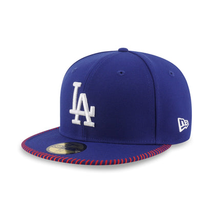 59FIFTY Los Angeles Dodgers Baseball Stitching Dark Royal Fitted