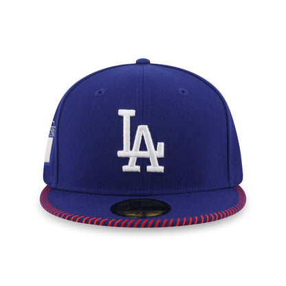 59FIFTY Los Angeles Dodgers Baseball Stitching Dark Royal Fitted