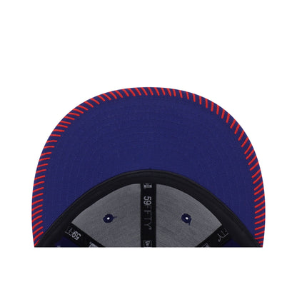 59FIFTY Los Angeles Dodgers Baseball Stitching Dark Royal Fitted