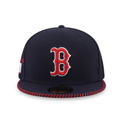 59FIFTY Boston Red Sox Baseball Stitching Navy Fitted
