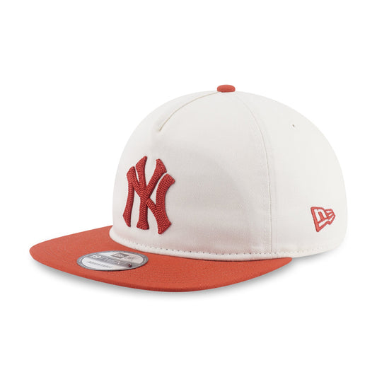 19TWENTY New York Yankees 19TWENTY Pack 2-Tone Warm Flame Visor Chrome White Snapback
