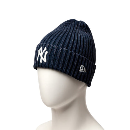 Rib Cuff Knit New York Yankees Italian Wash Navy Beanie