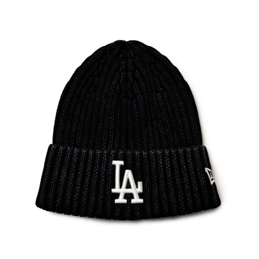 Rib Cuff Knit Los Angeles Dodgers Italian Wash Black Beanie