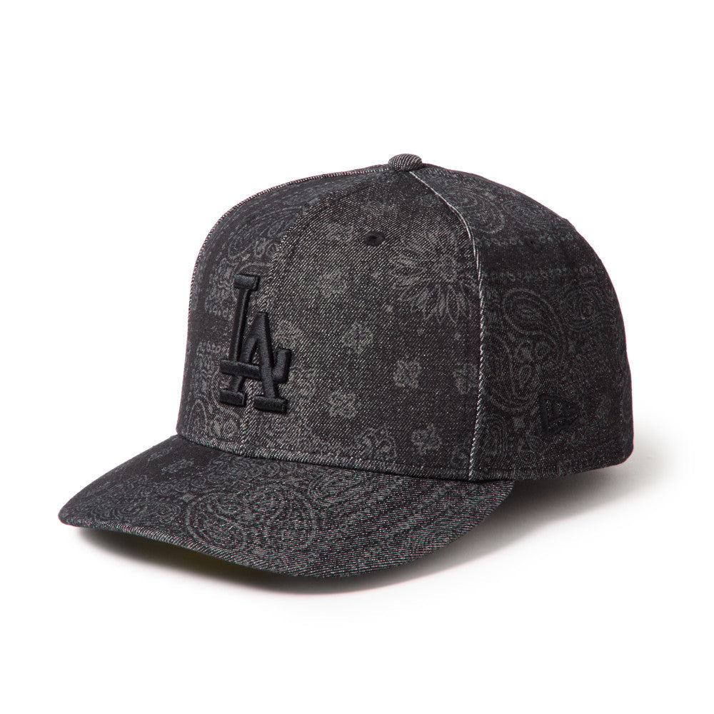59FIFTY Pre-Curved Los Angeles Dodgers Laser Burn Out Denim Black Fitted