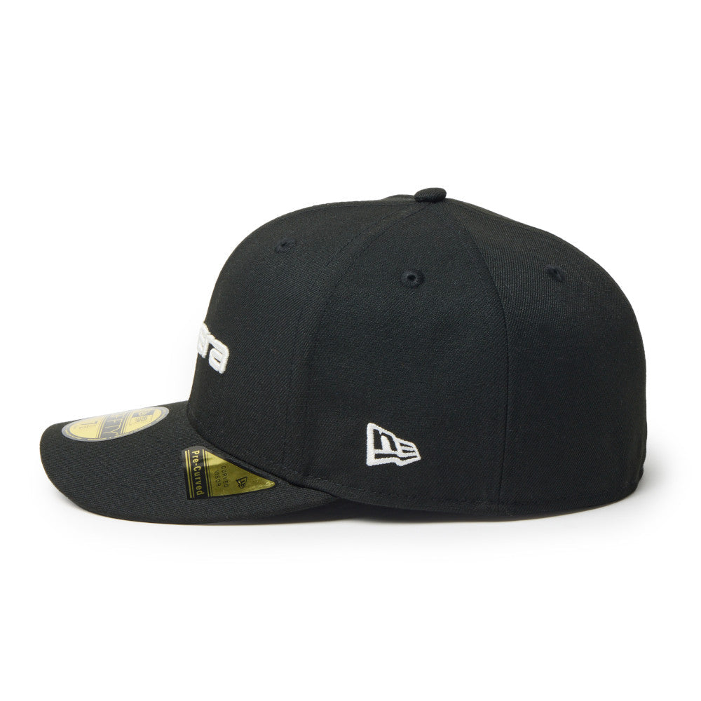 59FIFTY Pre-Curved New Era Brand Name Logo Black Fitted