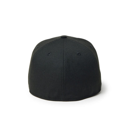 59FIFTY Pre-Curved New Era Brand Name Logo Black Fitted
