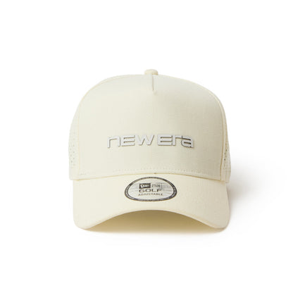 9FORTY A-Frame Golf Laser Perforated Simple Chrome White Snapback