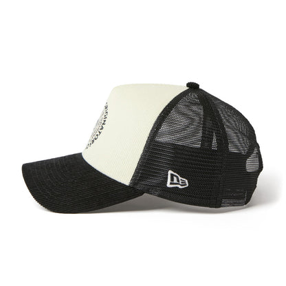 9FORTY A-Frame Trucker Corduroy OOTTF 2-Tone Black Visor Chrome White Snapback