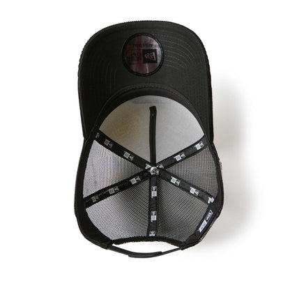 9FORTY A-Frame Trucker Corduroy OOTTF 2-Tone Black Visor Chrome White Snapback