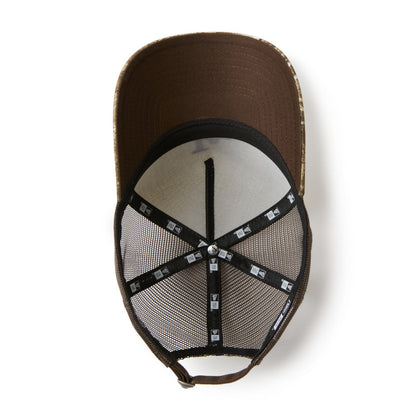 9FORTY A-Frame Trucker Los Angeles Dodgers Real Tree Camo 2-Tone Camo Visor Chrome White Adjustable