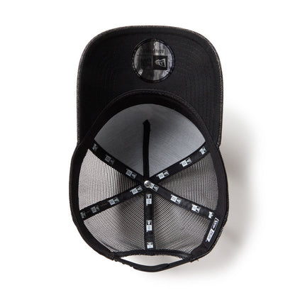 9FORTY A-Frame Trucker Classic New Era Laser Burn Out Denim Black Snapback