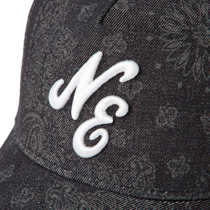 9FORTY A-Frame Trucker Classic New Era Laser Burn Out Denim Black Snapback