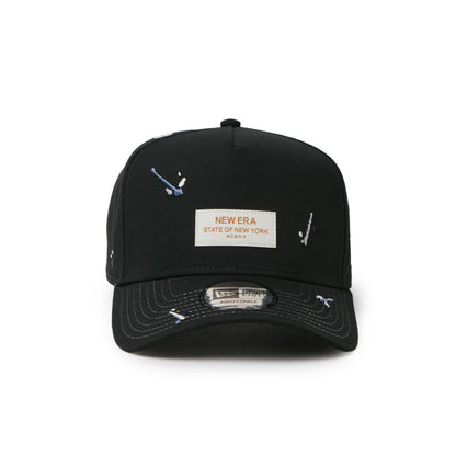 9FORTY A-Frame Splash Embroidery Woven Patch Black Snapback